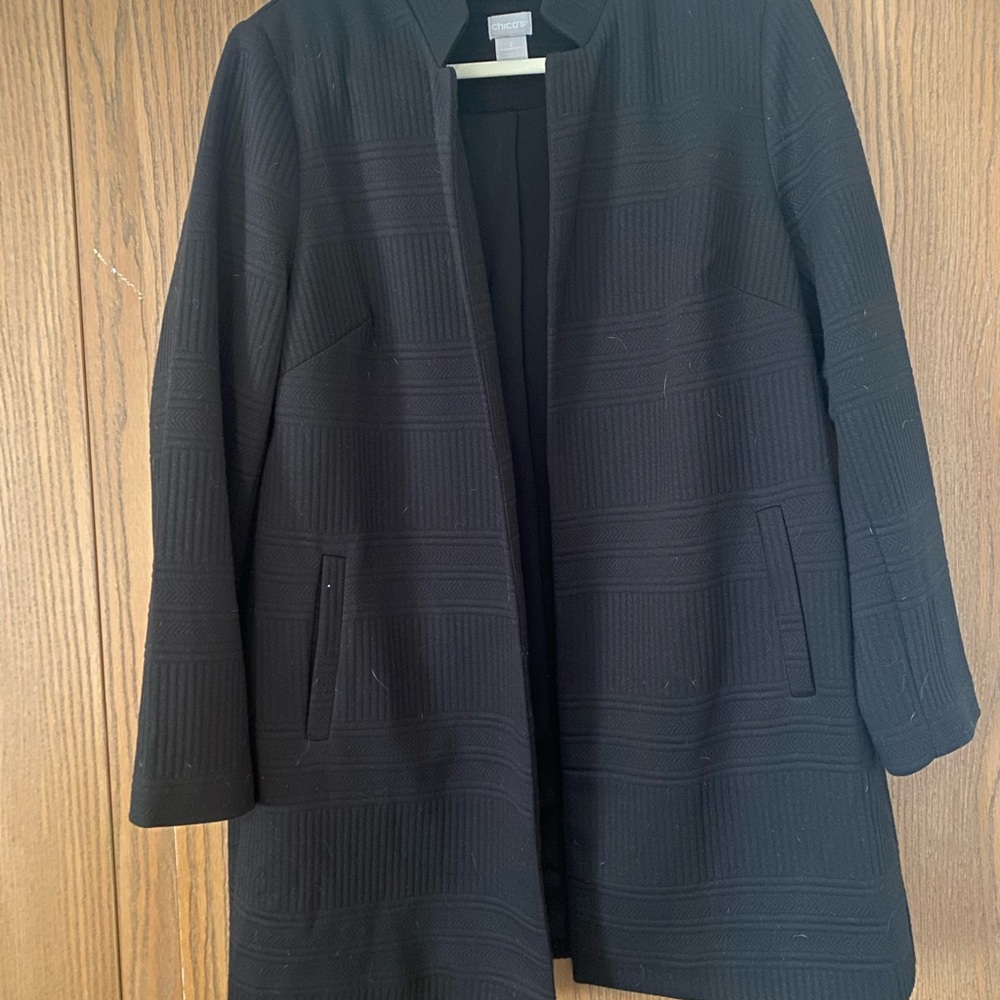 Chico's Black Textured Blazer